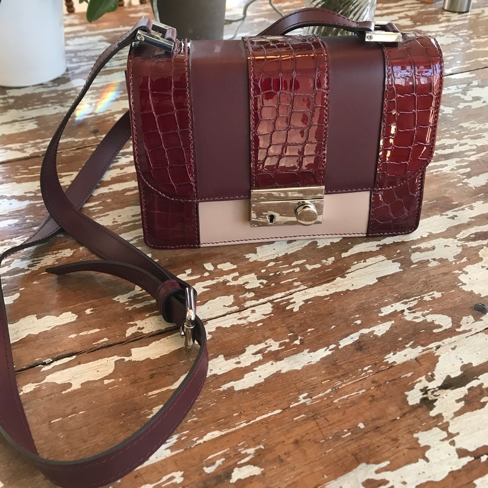 Varriale Genuine Leather Red Cross Body Purse